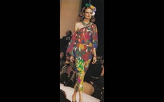 Yves Saint Laurent Silk Chiffon Colorful Floral Print Blouse Documented YSL 1979