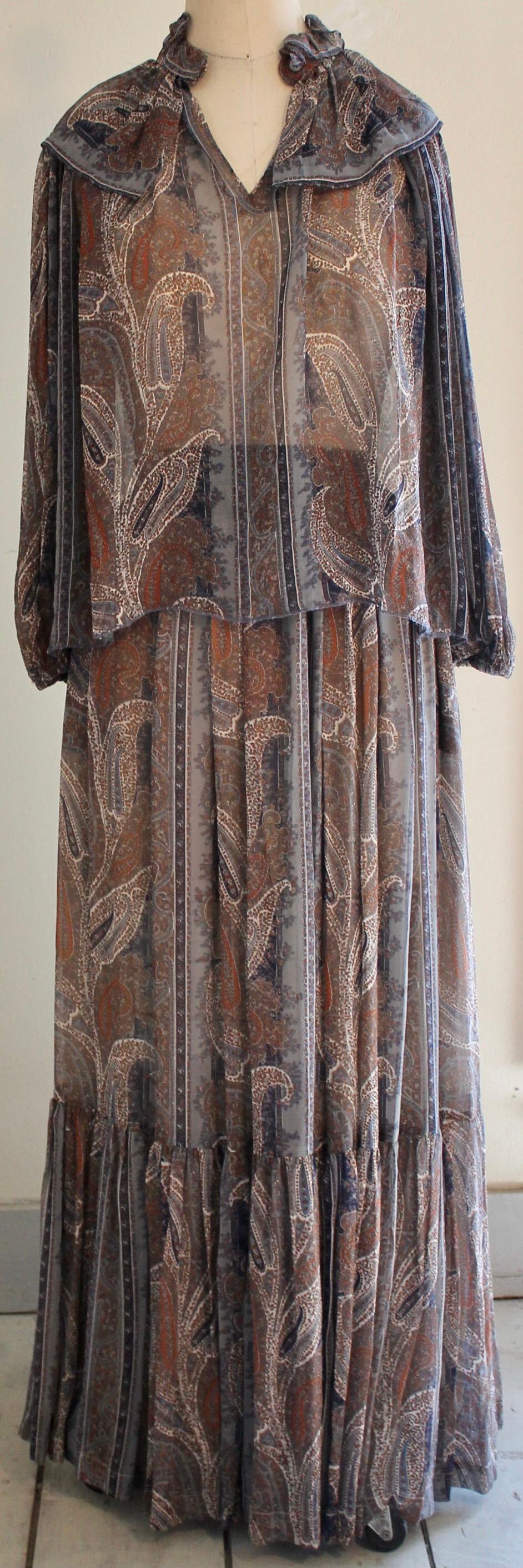 Black Yves Saint Laurent Silk Chiffon Outfit
