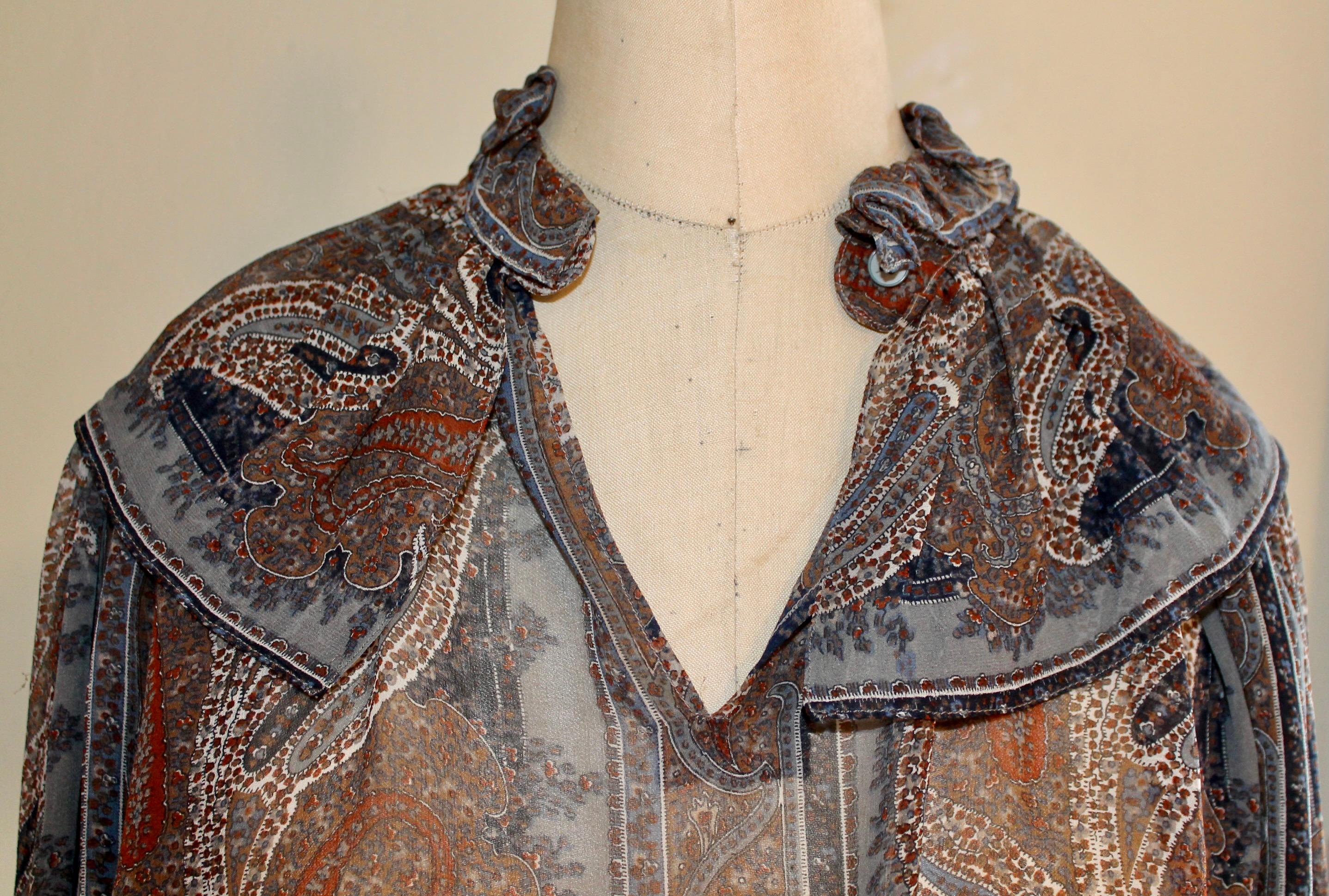 Yves Saint Laurent Silk Chiffon Outfit In Excellent Condition In Sharon, CT