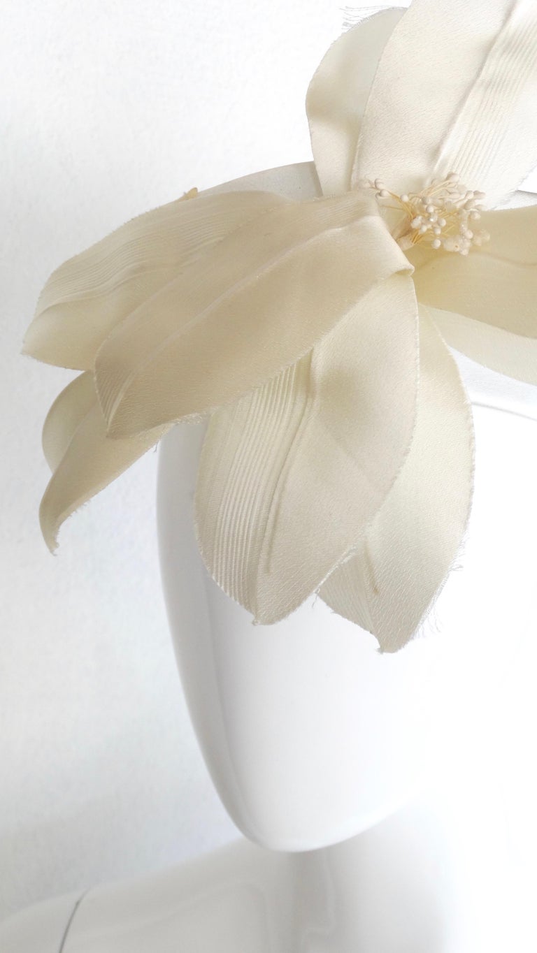 Yves Saint Laurent Silk Floral Head Piece  For Sale 4