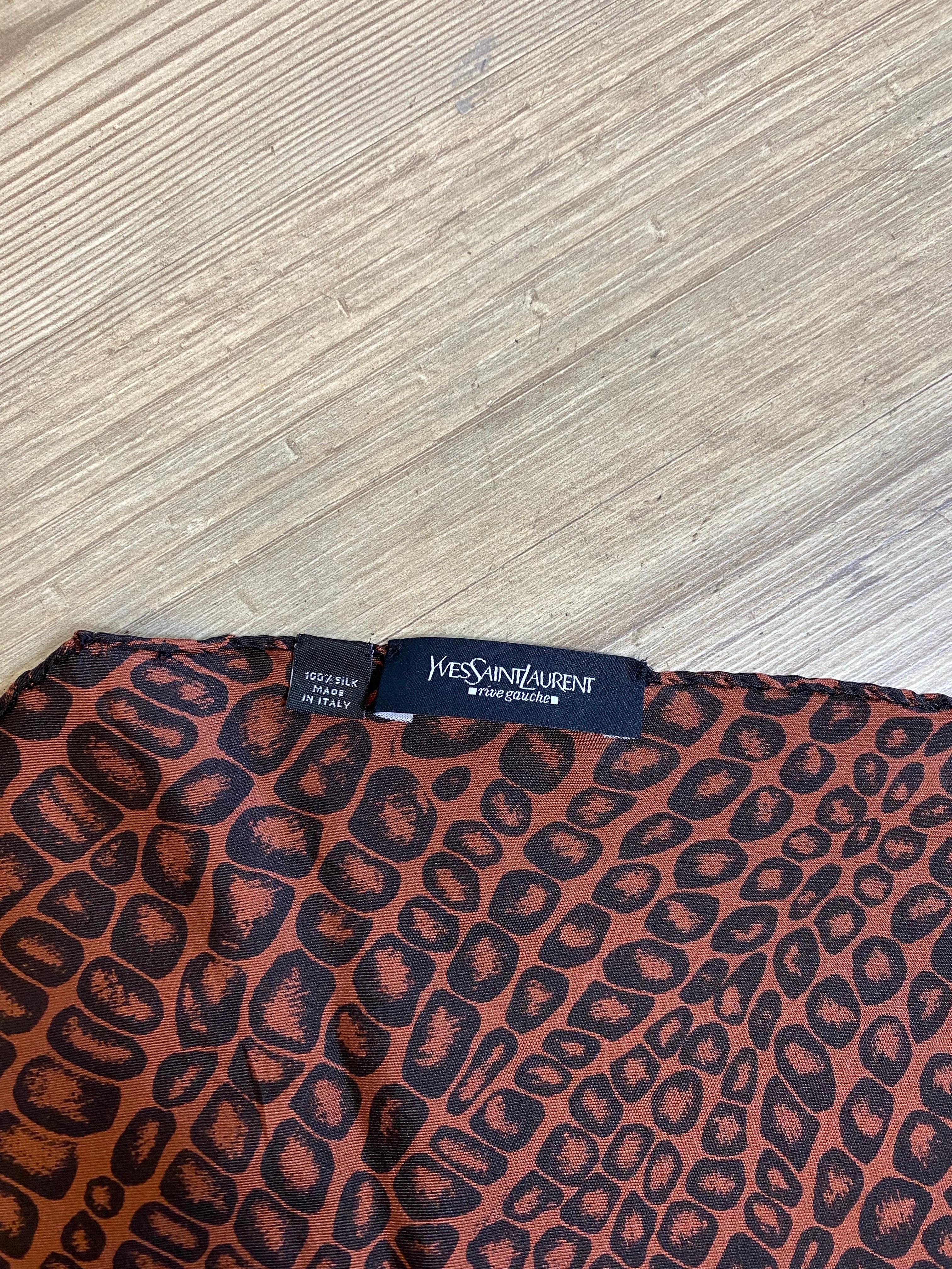 Women's or Men's Yves Saint Laurent silk Foulard For Sale