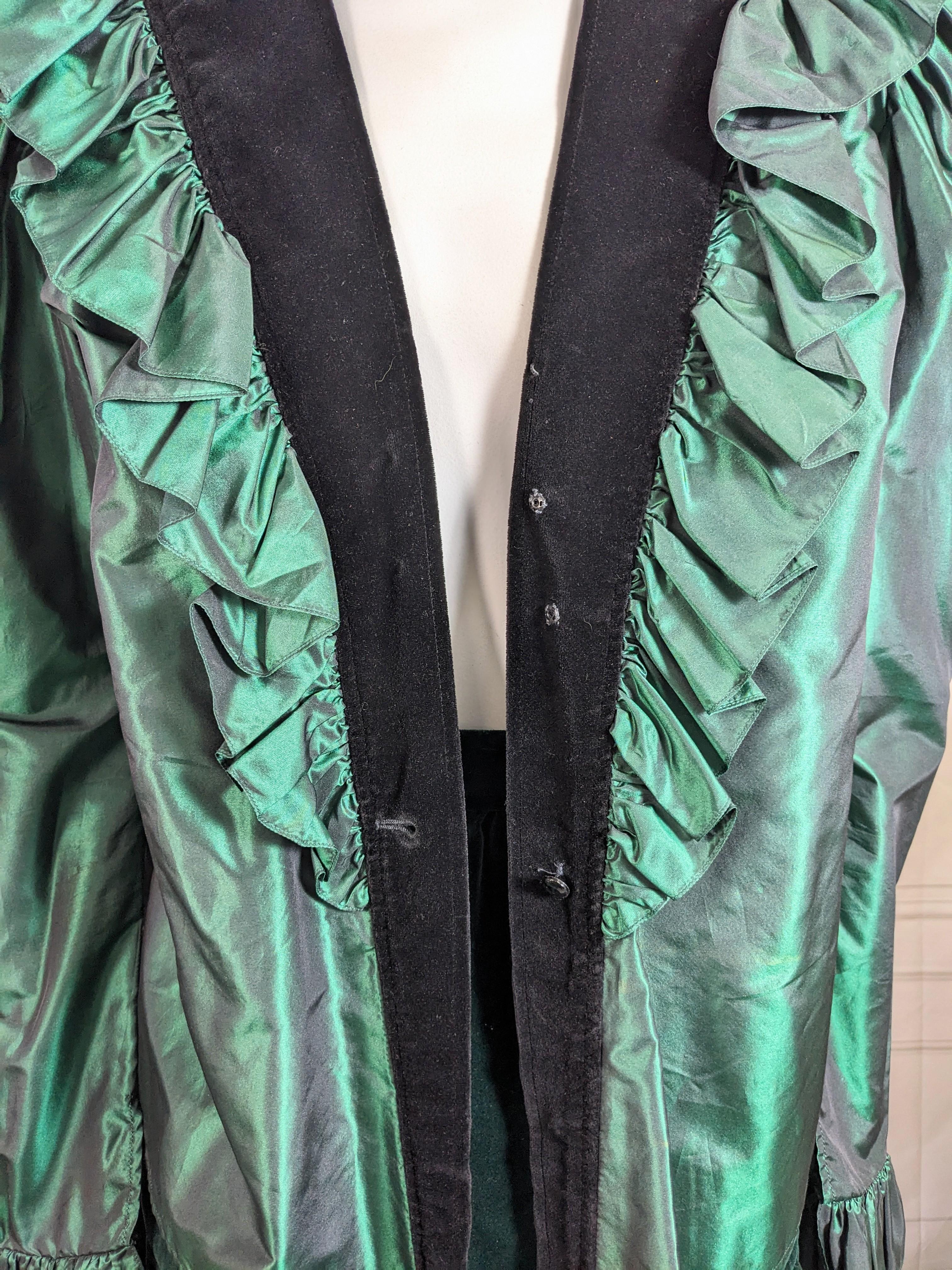 Yves Saint Laurent Silk Taffeta Velvet Blouse, Russian Collection In Good Condition For Sale In New York, NY