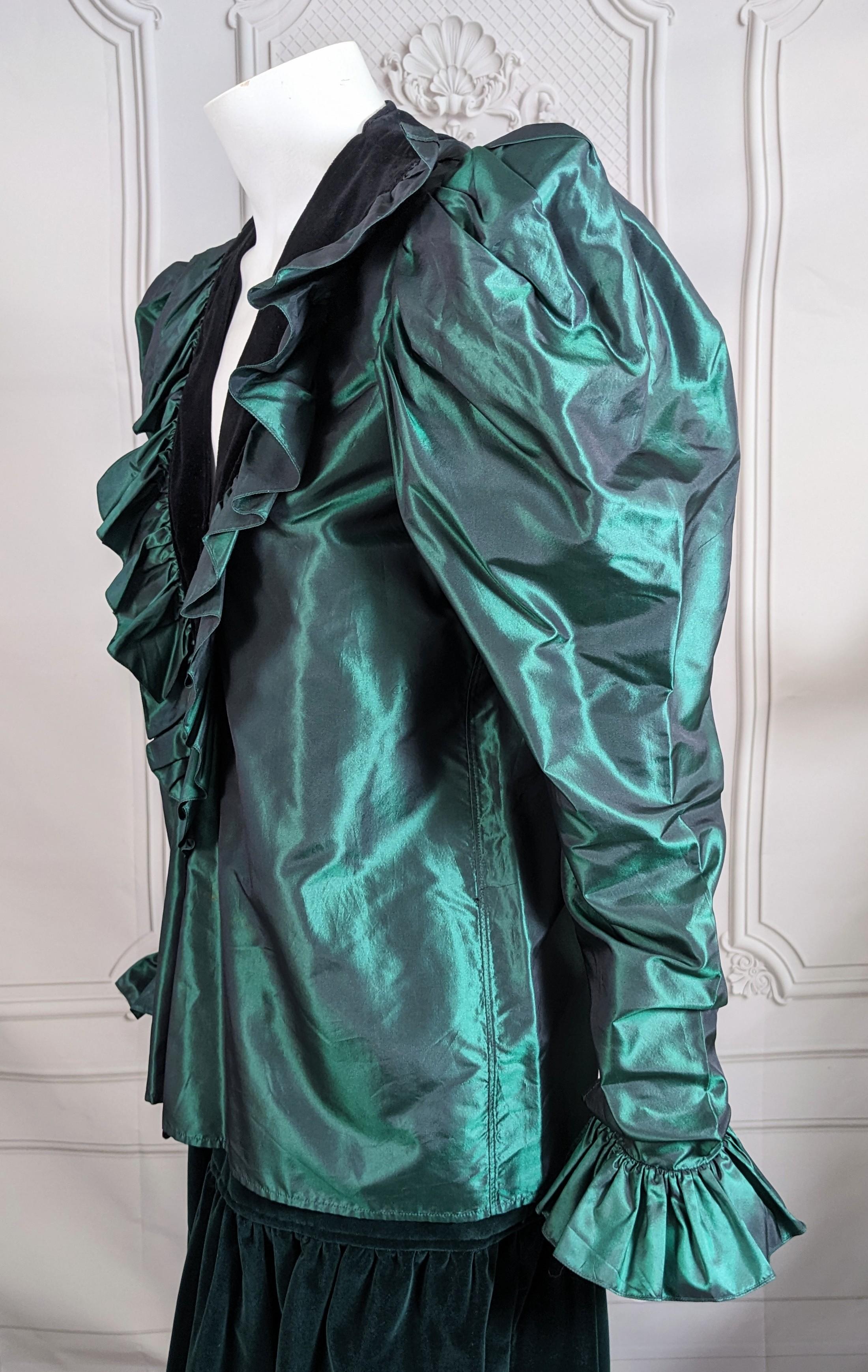 Women's or Men's Yves Saint Laurent Silk Taffeta Velvet Blouse, Russian Collection For Sale