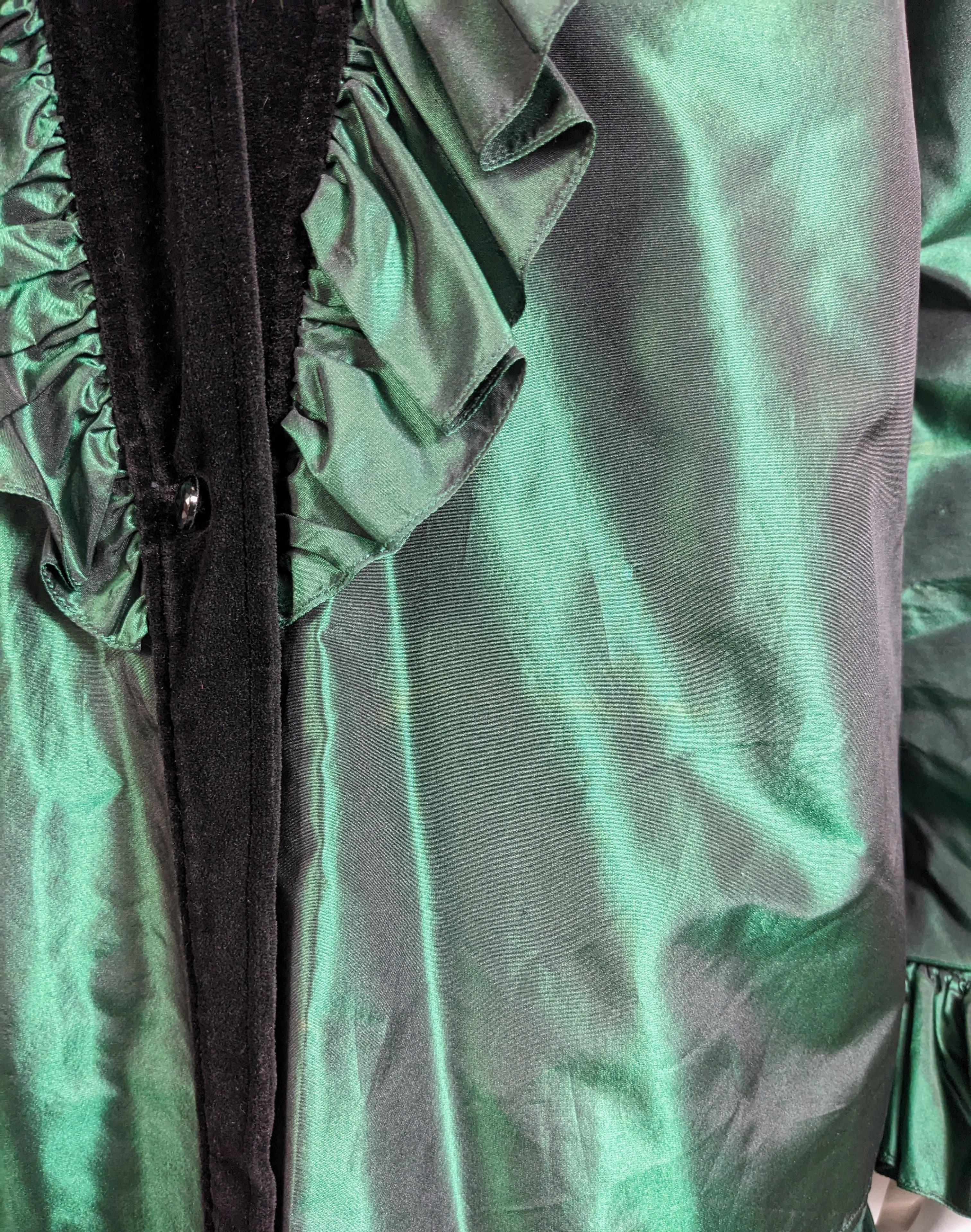 Yves Saint Laurent Silk Taffeta Velvet Blouse, Russian Collection For Sale 2