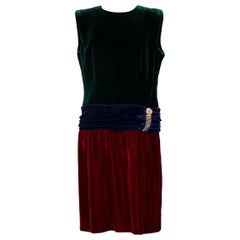 Yves Saint Laurent Abito in velluto di seta Haute Couture, circa 1990/91