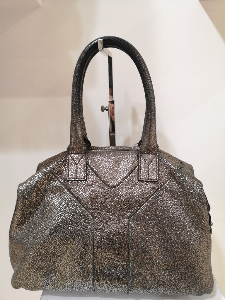 Yves Saint Laurent Silver Bag at 1stDibs