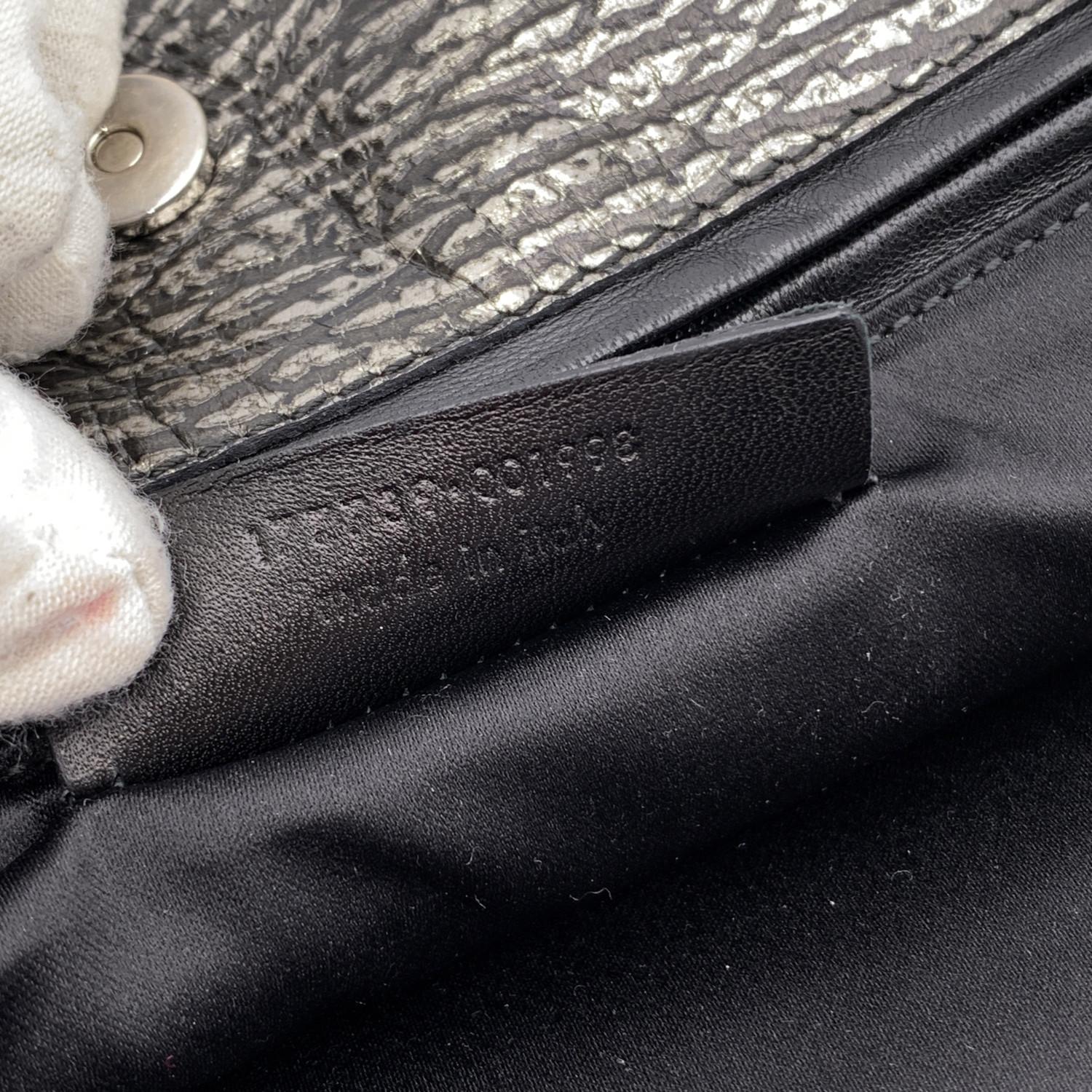 Yves Saint Laurent Silver Leather Metropolis Tribute Bag Tote 2
