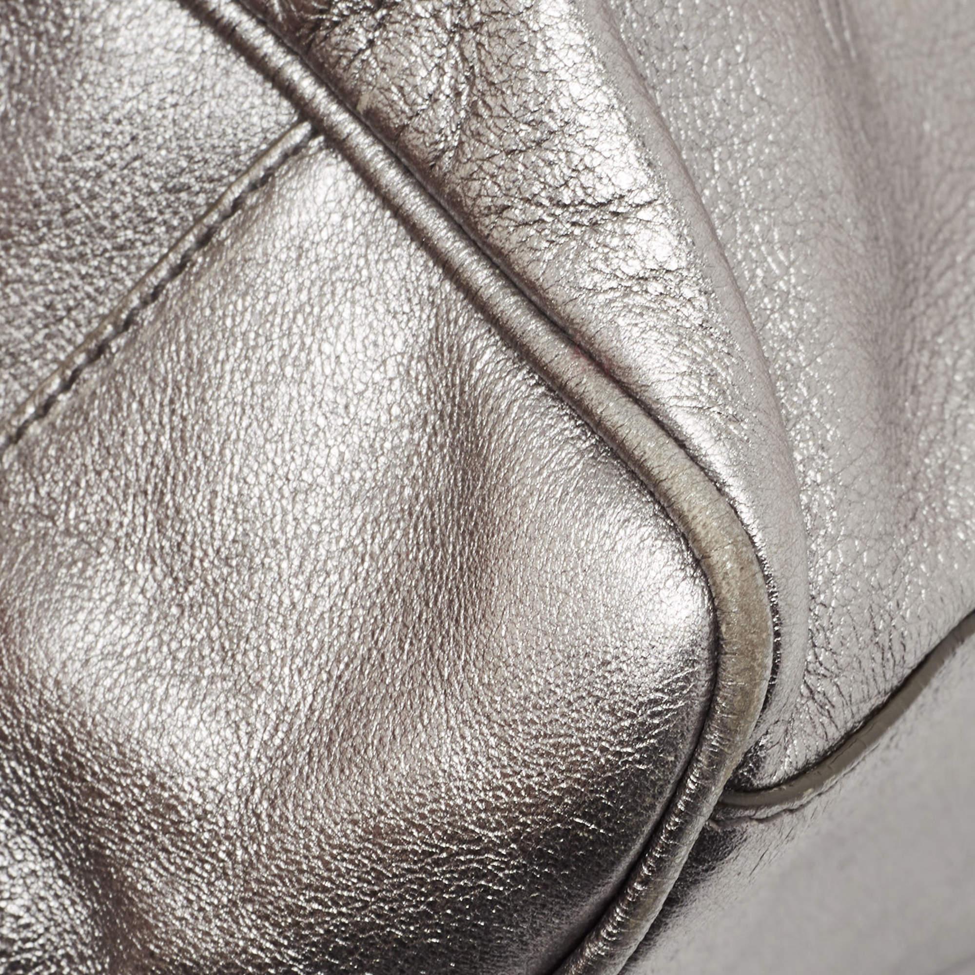 Yves Saint Laurent Silver Leather Y Mail Mini Bag 3