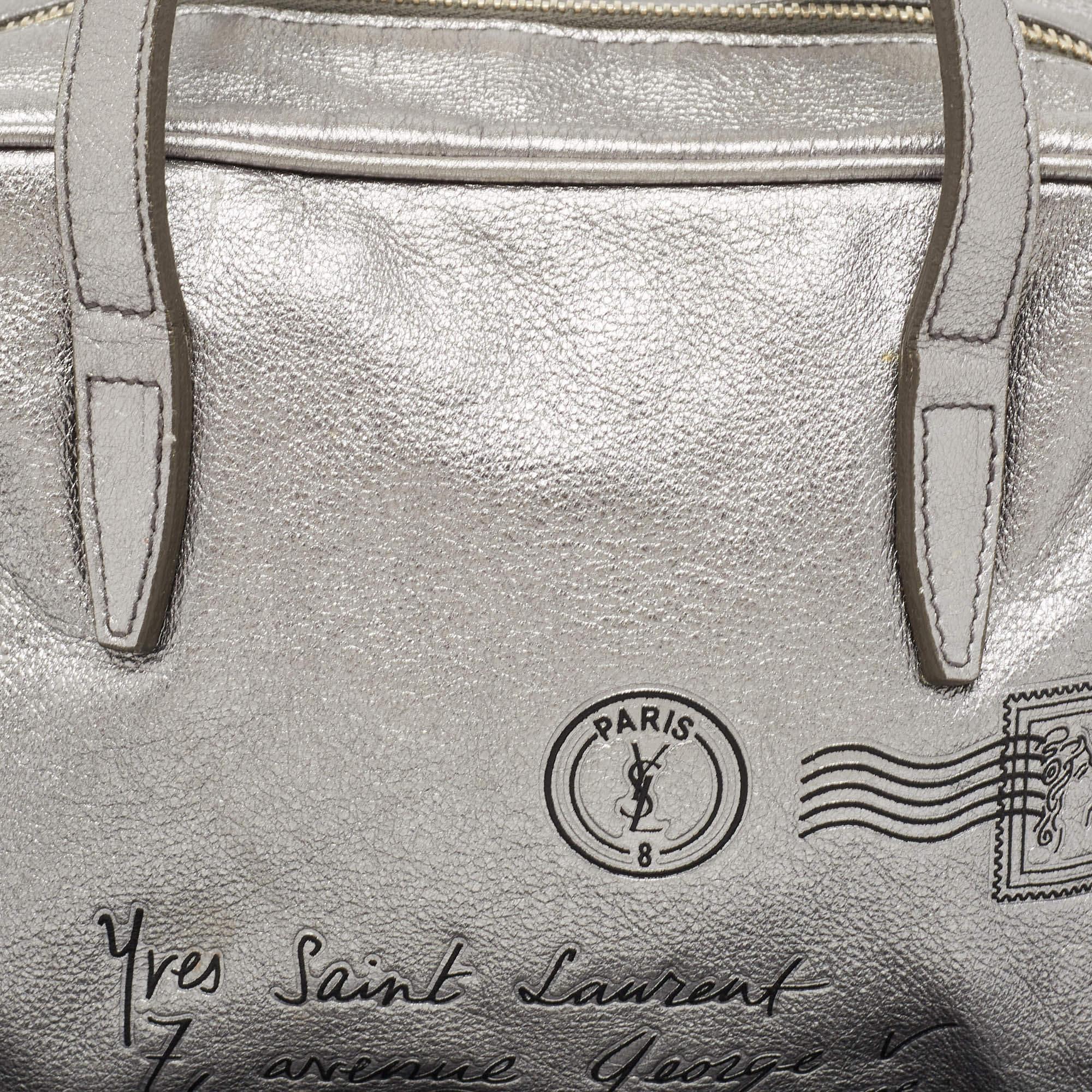 Yves Saint Laurent Silver Leather Y Mail Mini Bag 4