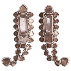 Yves Saint Laurent Orecchini placcati in argento e tempestati di strass
