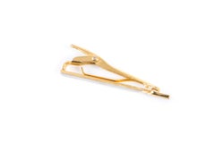 Yves Saint Laurent Silver Tone YSL Cassandre Tie Clip