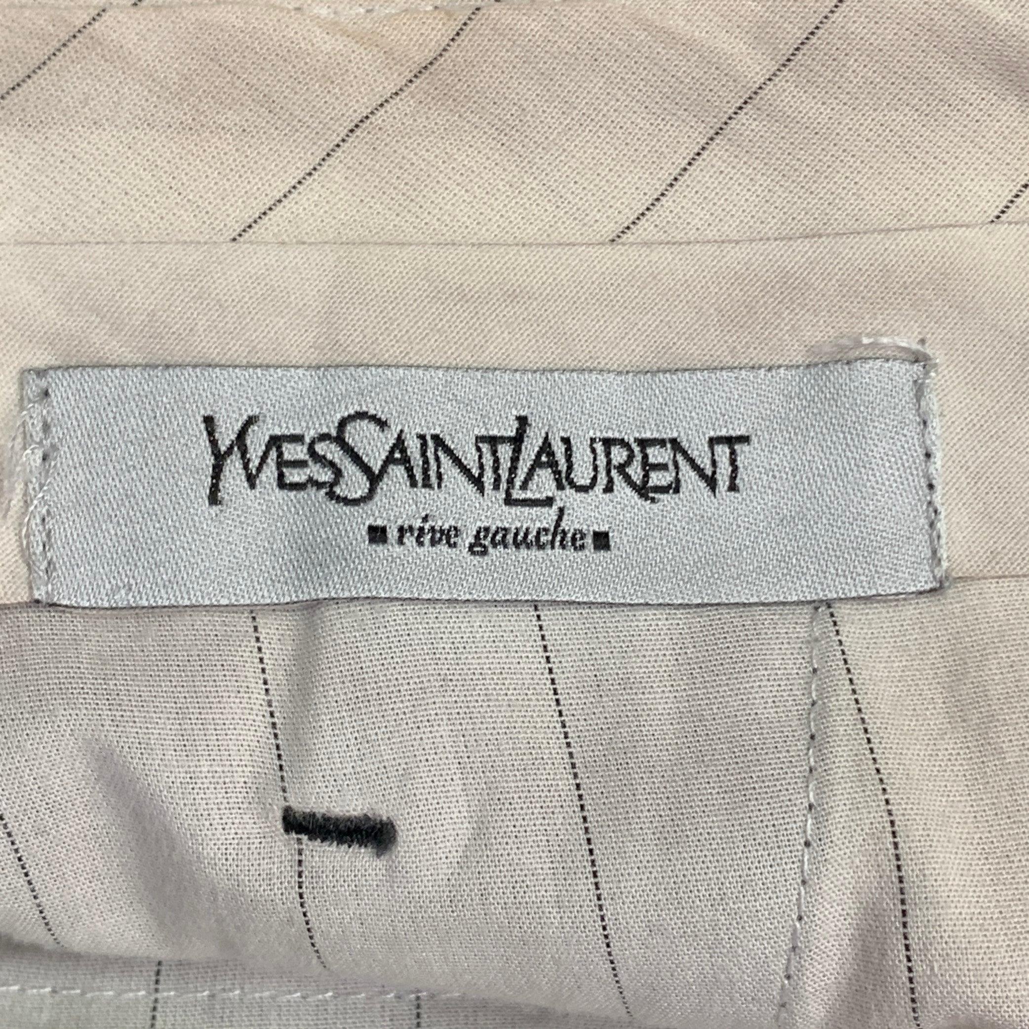 YVES SAINT LAURENT Size 30 Grey Charcoal Wool Tapered Dress Pants For Sale 1