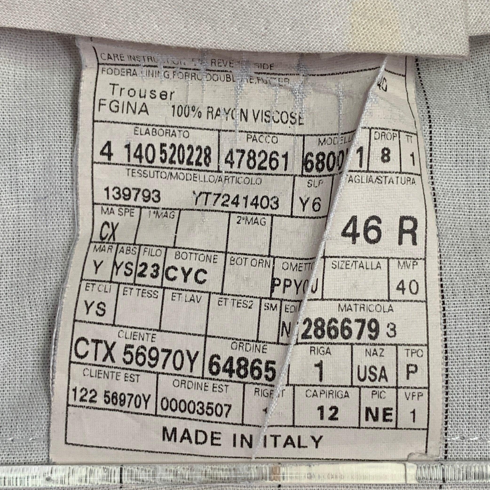 YVES SAINT LAURENT Size 30 Grey Charcoal Wool Tapered Dress Pants For Sale 2