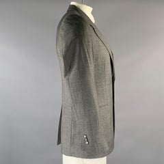 YVES SAINT LAURENT Size 40 Grey Wool Blazer Coat