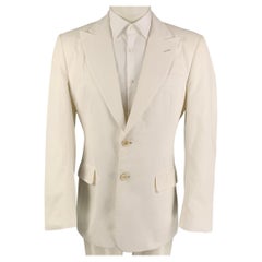 Yves Saint Laurent Taglia 40 Cappotto sportivo in cotone bianco con risvolto a punta