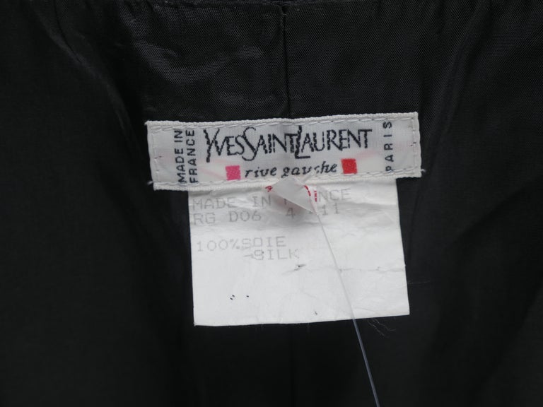 Yves Saint Laurent Size 46 Black Silk Maxi Skirt at 1stDibs