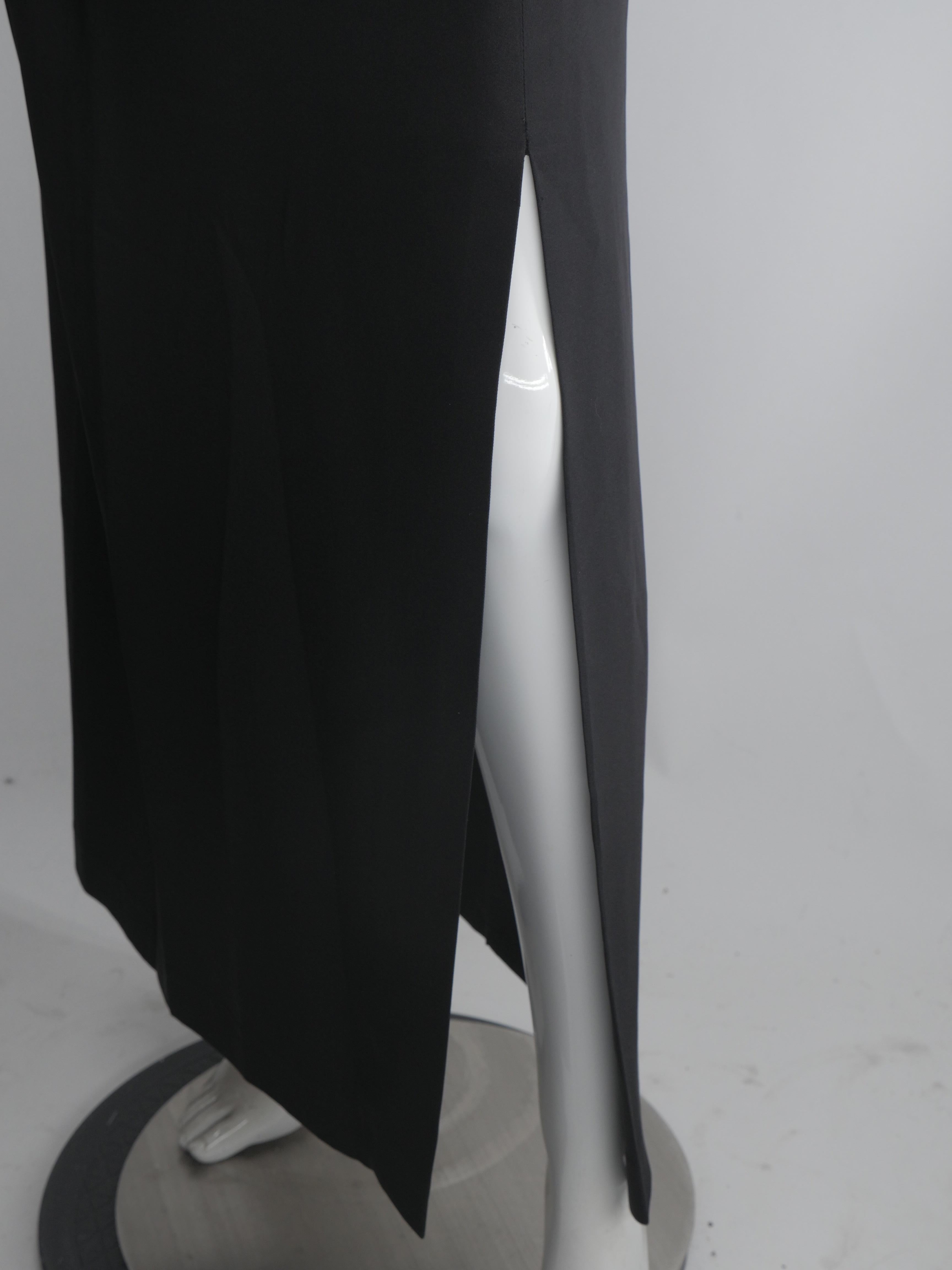 silk black maxi skirt