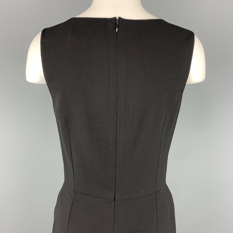 YVES SAINT LAURENT Size 6 Black Wool / Elastane Shift Dress For Sale at ...