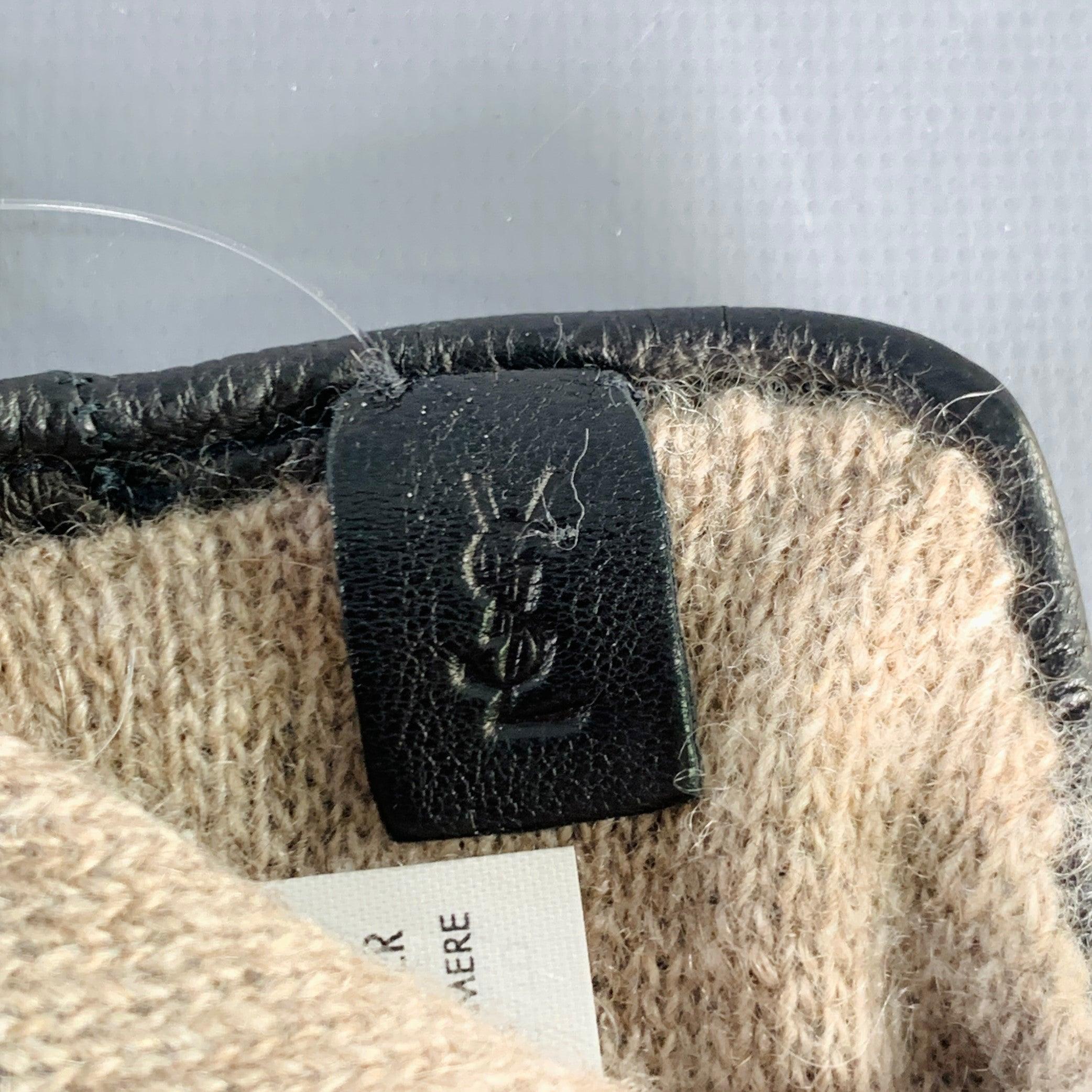 Nero Yves Saint Laurent taglia 9 Guanti in pelle nera in vendita