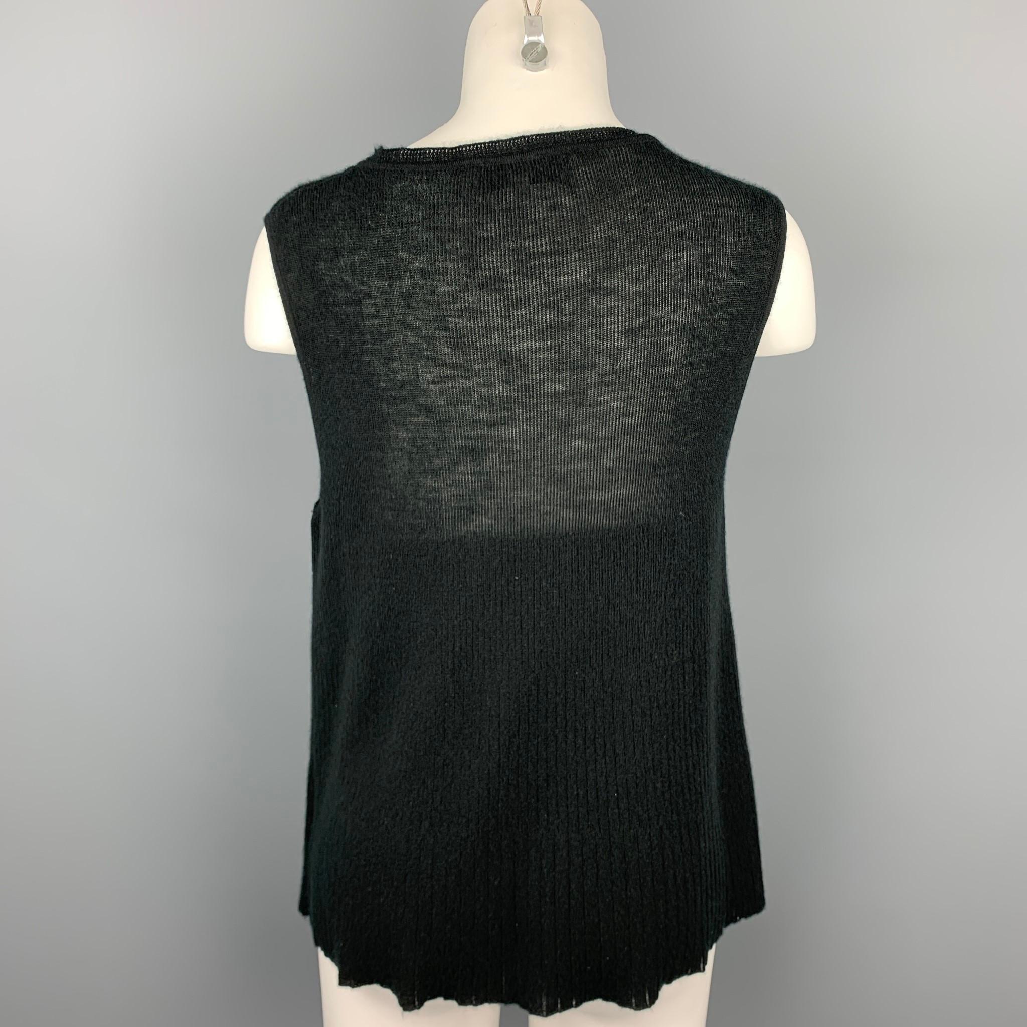 black cashmere tank top