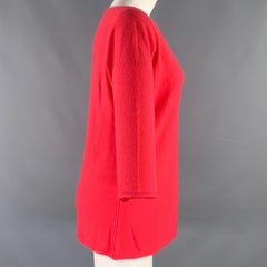 YVES SAINT LAURENT Size M Pink Coral Dolman Sleeve Pullover