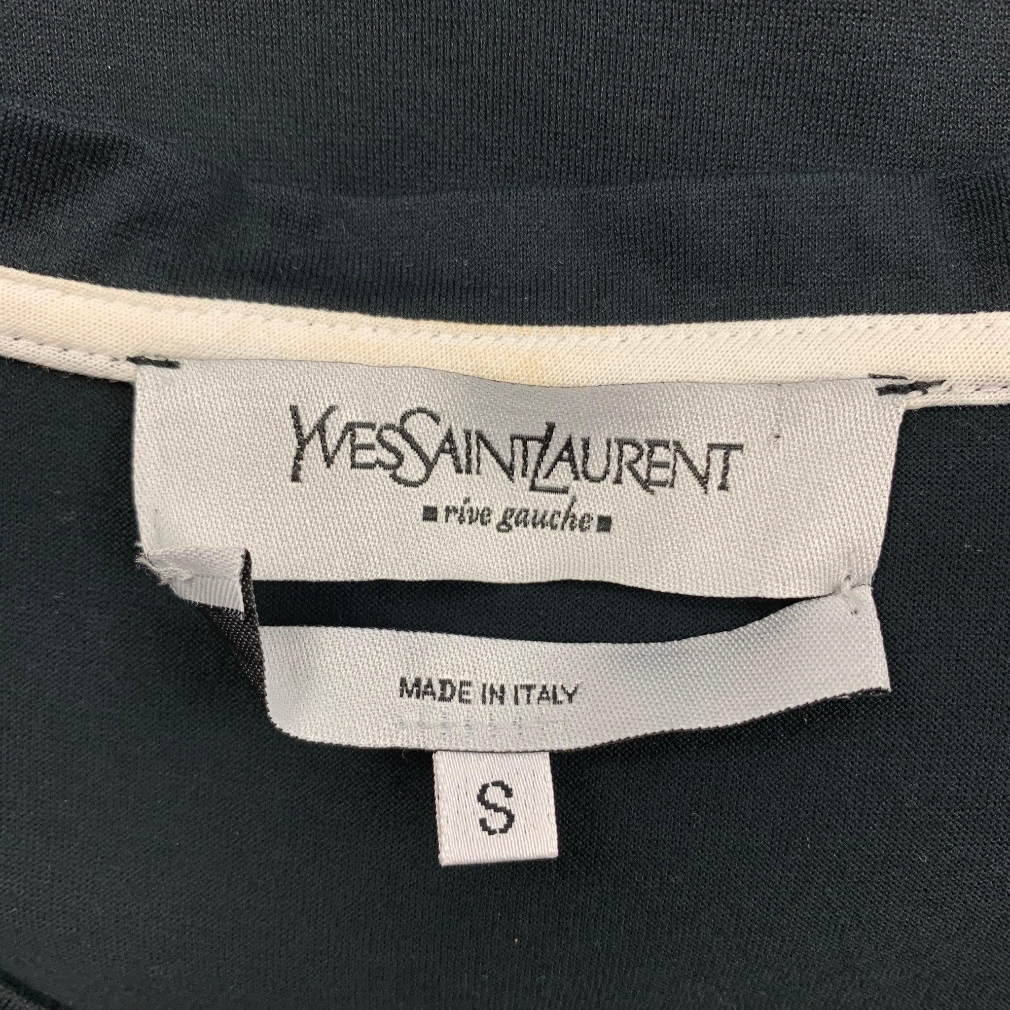 YVES SAINT LAURENT Size S Black Cotton Camisole Top For Sale 1