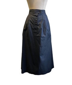 Yves Saint Laurent Vintage Indigo Blue A-Line Skirt, 1970s