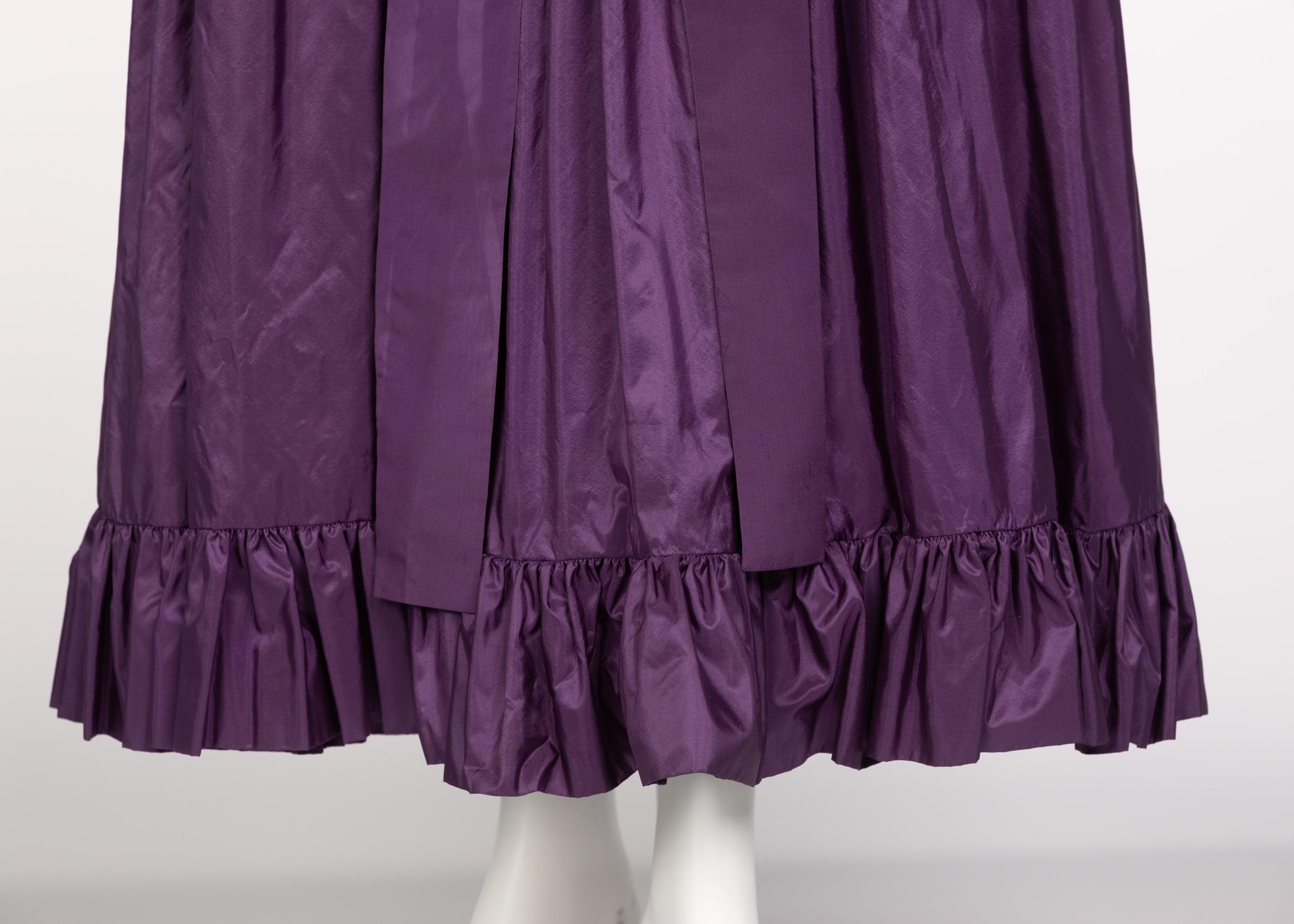 Yves Saint Laurent Skirt Russian Collection Purple Skirt YSL, 1970s 3