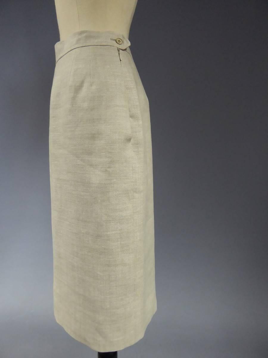 Brown Yves Saint Laurent Rive Gauche Skirt Suit, circa 1990  For Sale