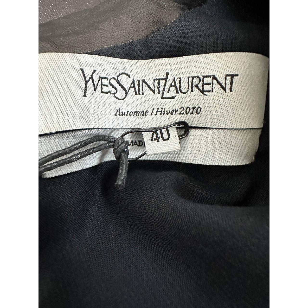 Yves Saint Laurent Ärmelloses Braunes Vintage Minikleid Sz.40 Damen im Angebot