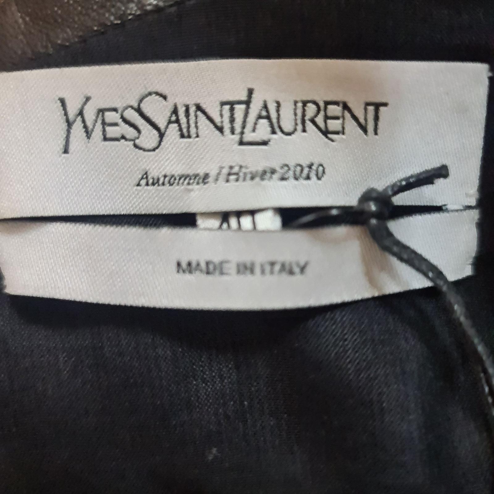 Yves Saint Laurent Ärmelloses Braunes Vintage Minikleid Sz.40 im Angebot 3