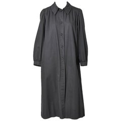 Yves Saint Laurent Smock Style Raincoat with Plaid Lining