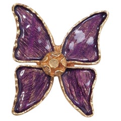 Yves Saint Laurent butterfly brooch of vintage 1990s