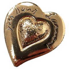 Yves Saint Laurent vintage 80s/90s broche en forme de coeur