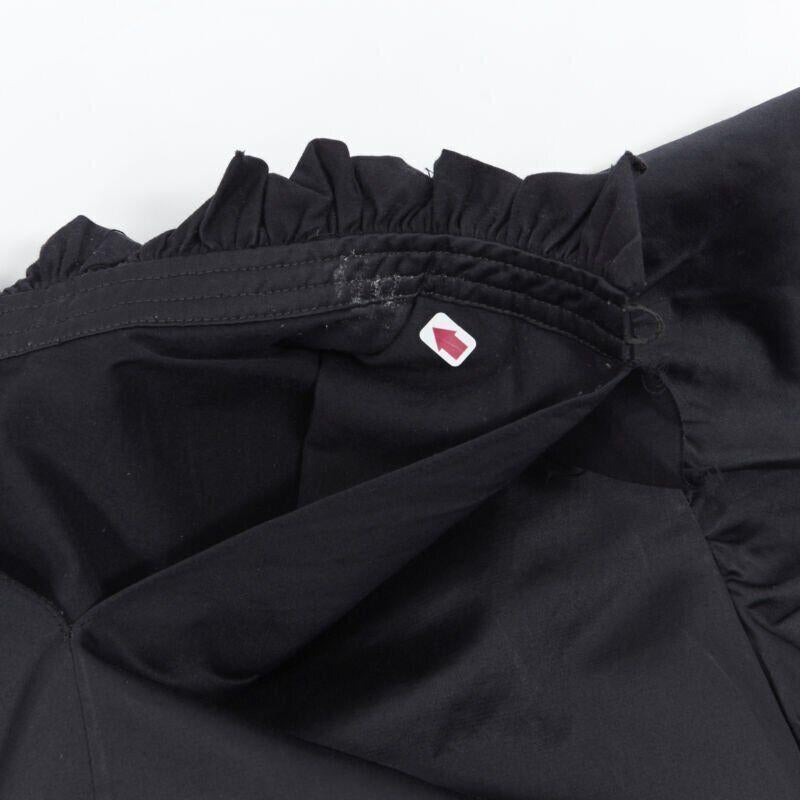 YVES SAINT LAURENT SS10 black cotton ruffle sleeve victorian collar vest FR38 For Sale 7
