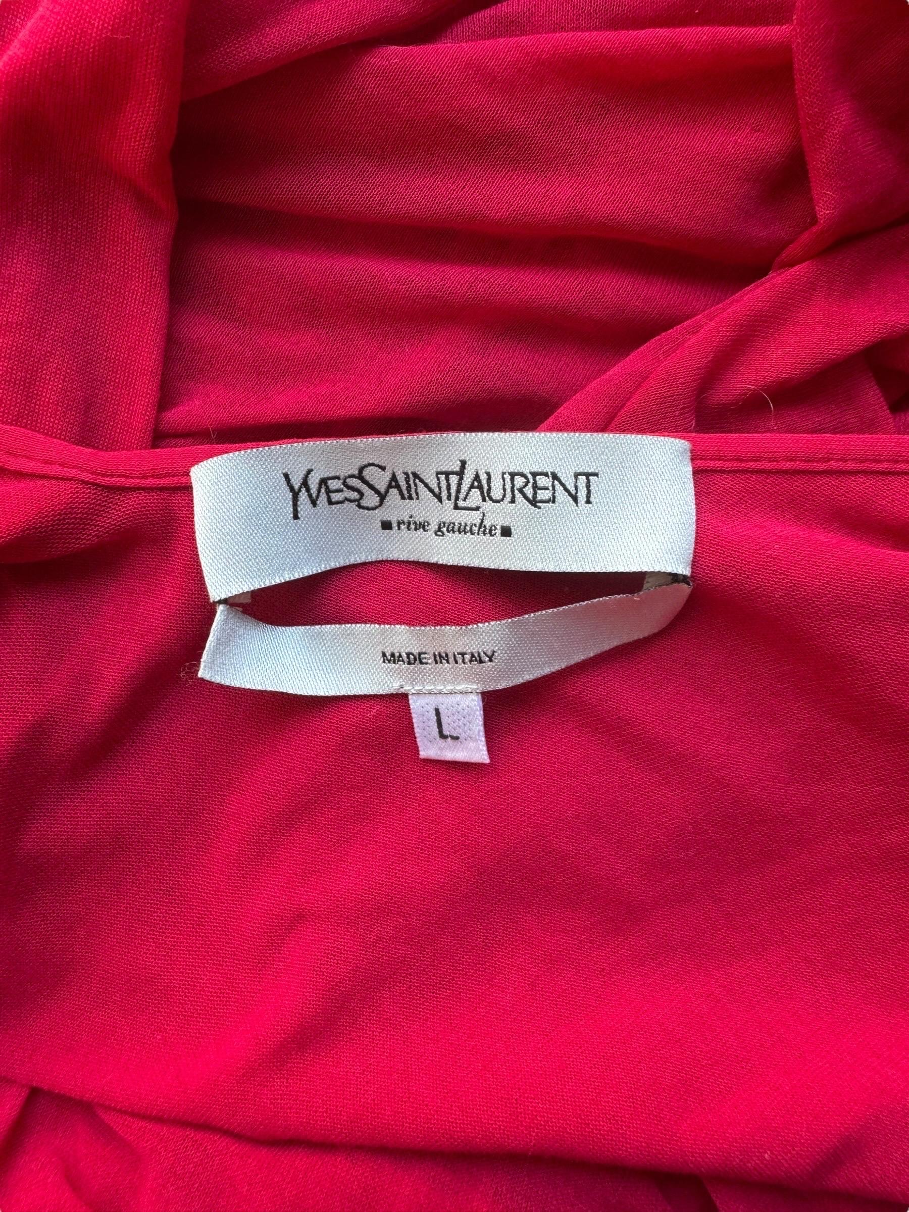 YVES SAINT LAURENT ss2003 BY TOM FORD RED SHEER DRAPED TANK TOP For Sale 3