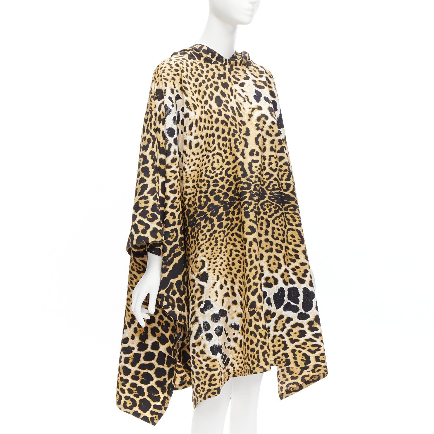leopard print cape with hood