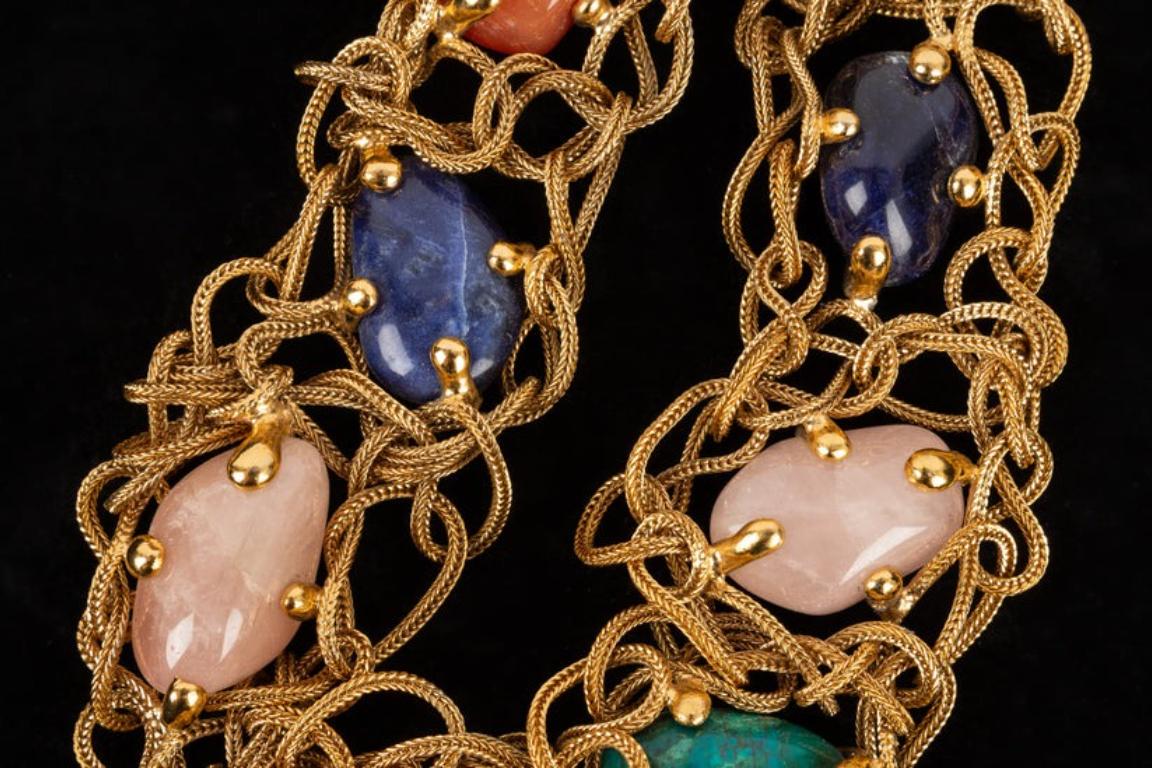 Yves Saint Laurent Stone Jewelry Set Excellent état - En vente à SAINT-OUEN-SUR-SEINE, FR