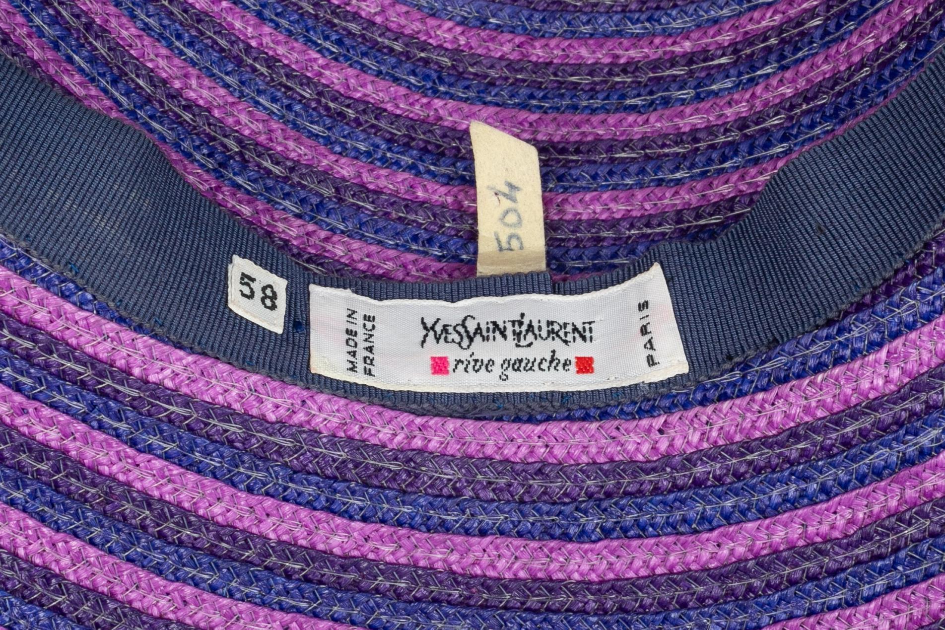 Cappello di paglia Yves Saint Laurent Sfilata di moda in vendita 4