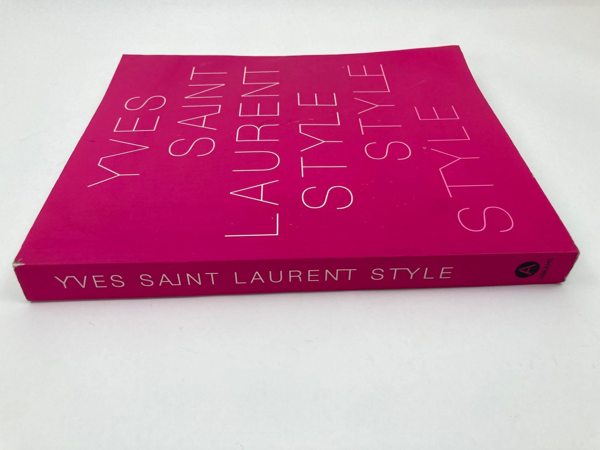 Modern Yves Saint Laurent Style Paperback 2008 Pink book by Foundation Pierre Berge For Sale
