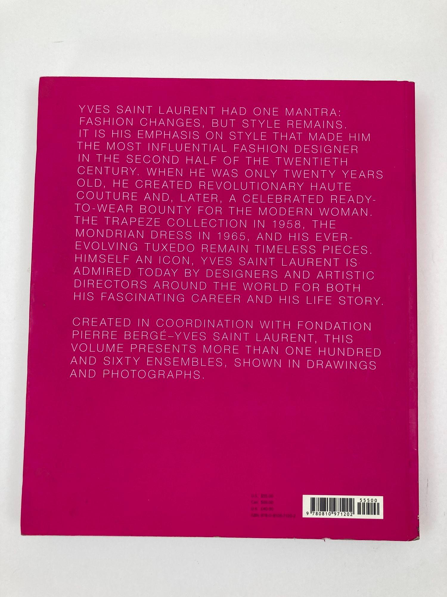 French Yves Saint Laurent Style Paperback 2008 Pink book by Foundation Pierre Berge For Sale