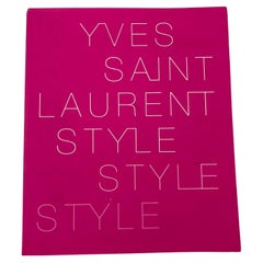 Antique Yves Saint Laurent Style Paperback 2008 Pink book by Foundation Pierre Berge