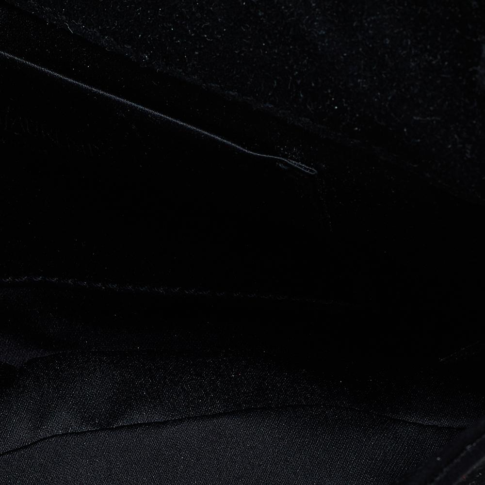 Yves Saint Laurent Suede And Sequins Fringe Flap Clutch 1
