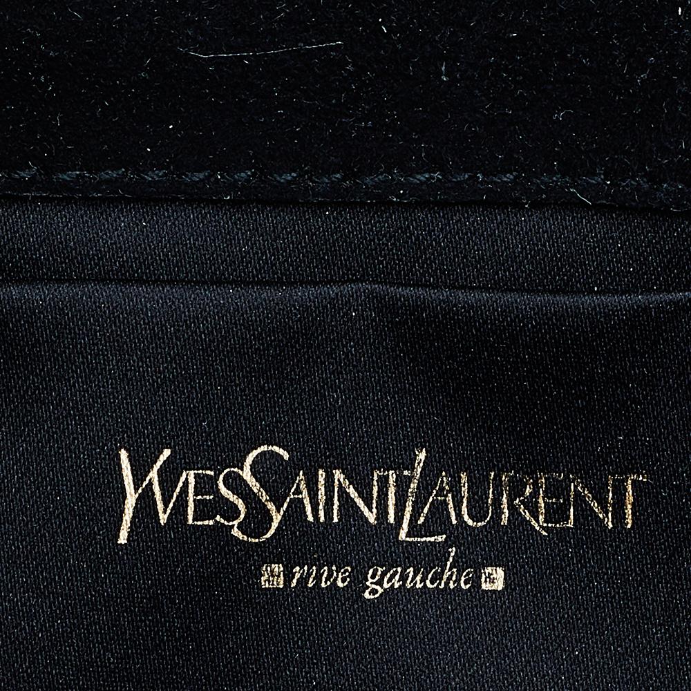 Yves Saint Laurent Suede And Sequins Fringe Flap Clutch 2