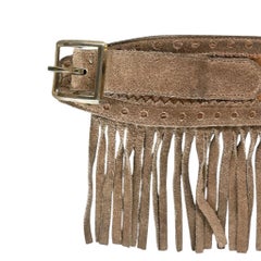 Yves Saint Laurent Suede Fringe & Calfskin Safari Belt, 1970s