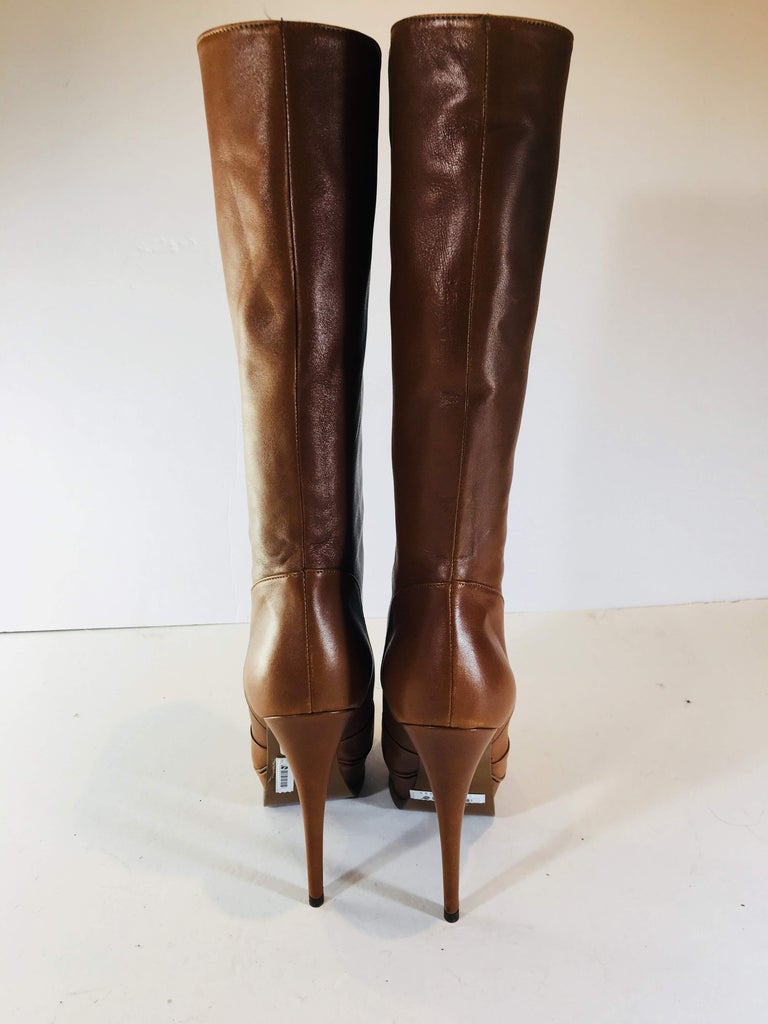 tan knee high boots office