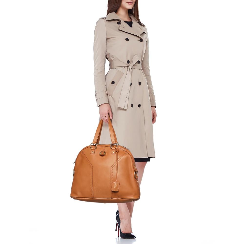 Yves Saint Laurent Tan Leather Large Muse Satchel 5