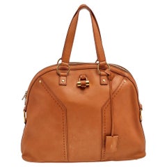 Yves Saint Laurent Tan Leather Large Muse Satchel