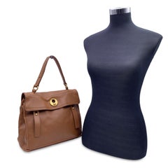 Yves Saint Laurent Tan Leather Muse 2 Two Satchel Handbag Bag