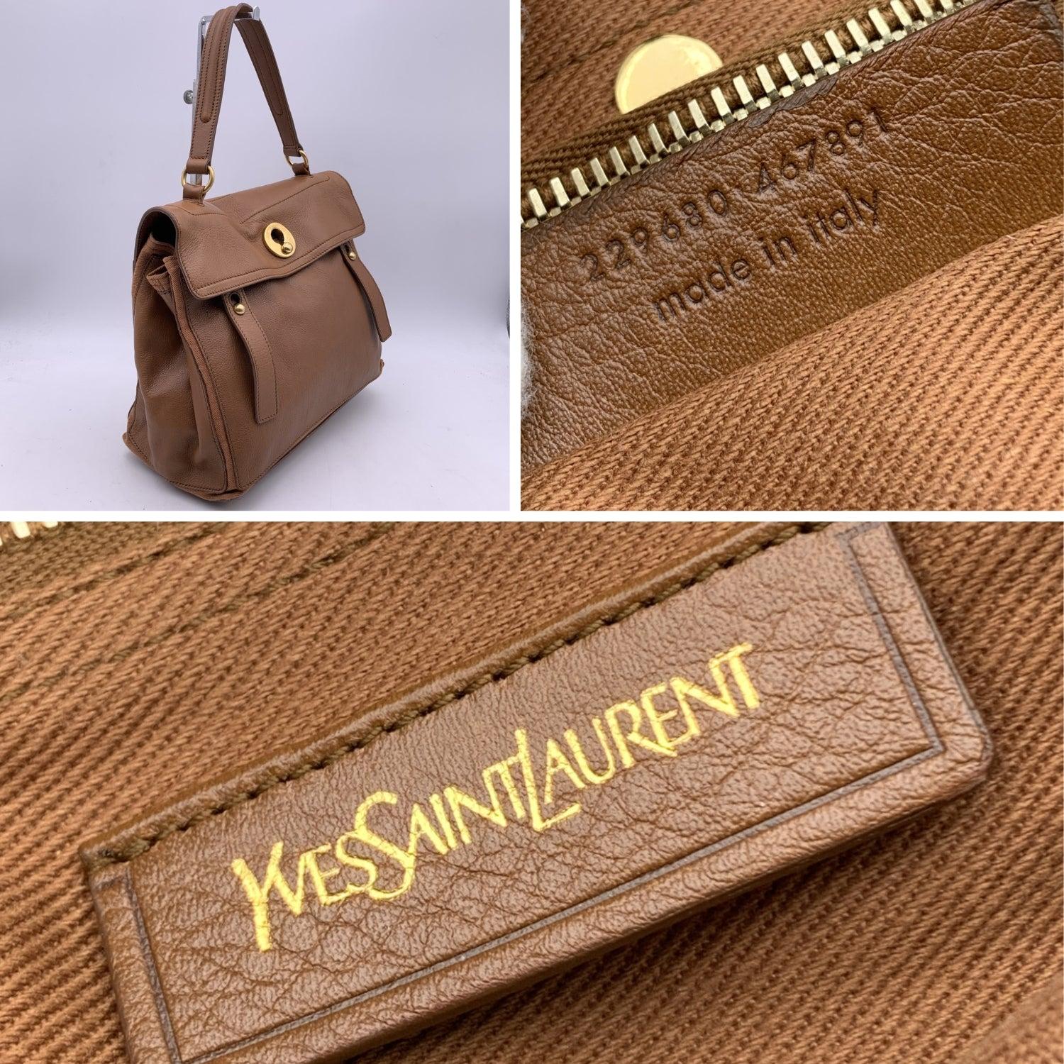 Yves Saint Laurent Tan Leather Muse 2 Two Satchel Handbag Bag In Excellent Condition In Rome, Rome